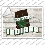 Get High In Indiana Novelty Rectangle Sticker Decal