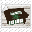 Get High In Iowa Novelty Rectangle Sticker Decal