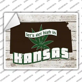 Get High In Kansas Novelty Rectangle Sticker Decal