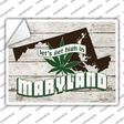 Get High In Maryland Novelty Rectangle Sticker Decal