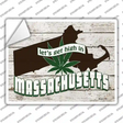 Get High In Massachusetts Novelty Rectangle Sticker Decal