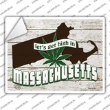 Get High In Massachusetts Novelty Rectangle Sticker Decal