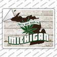 Get High In Michigan Novelty Rectangle Sticker Decal