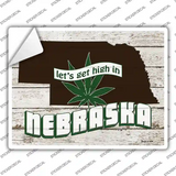 Get High In Nebraska Novelty Rectangle Sticker Decal