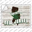 Get High In New Jersey Novelty Rectangle Sticker Decal