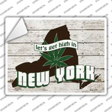 Get High In New York Novelty Rectangle Sticker Decal