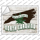 Get High In North Carolina Novelty Rectangle Sticker Decal