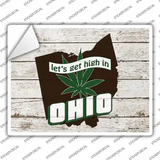 Get High In Ohio Novelty Rectangle Sticker Decal