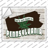 Get High In Pennsylvania Novelty Rectangle Sticker Decal