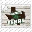 Get High In Texas Novelty Rectangle Sticker Decal