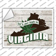 Get High In Virginia Novelty Rectangle Sticker Decal