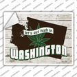 Get High In Washington Novelty Rectangle Sticker Decal