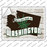 Get High In Washington Novelty Rectangle Sticker Decal