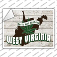 Get High In West Virginia Novelty Rectangle Sticker Decal
