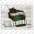 Get High In Wisconsin Novelty Rectangle Sticker Decal
