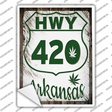 HWY 420 Arkansas Novelty Rectangle Sticker Decal