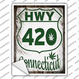 HWY 420 Connecticut Novelty Rectangle Sticker Decal