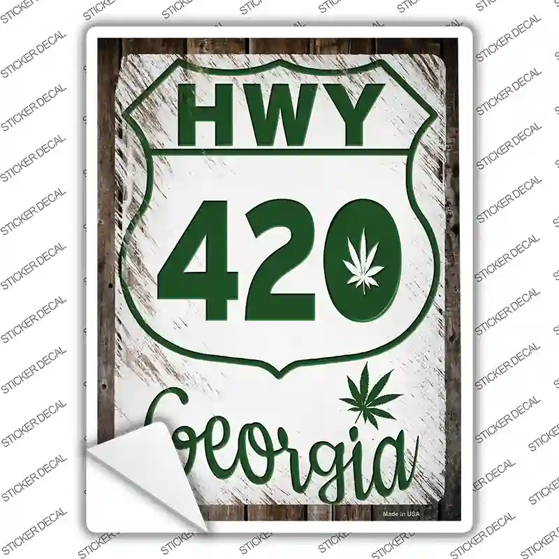 HWY 420 Georgia Novelty Rectangle Sticker Decal