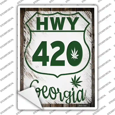 HWY 420 Georgia Novelty Rectangle Sticker Decal