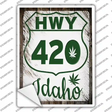HWY 420 Idaho Novelty Rectangle Sticker Decal