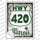 HWY 420 Illinois Novelty Rectangle Sticker Decal