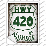HWY 420 Kansas Novelty Rectangle Sticker Decal