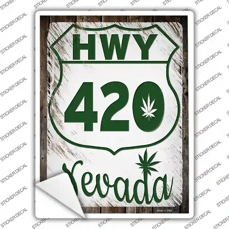 HWY 420 Nevada Novelty Rectangle Sticker Decal