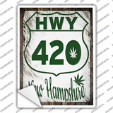 HWY 420 New Hampshire Novelty Rectangle Sticker Decal