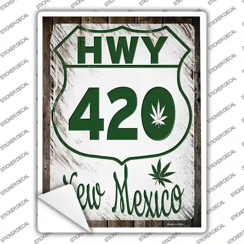 HWY 420 New Mexico Novelty Rectangle Sticker Decal