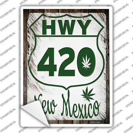 HWY 420 New Mexico Novelty Rectangle Sticker Decal