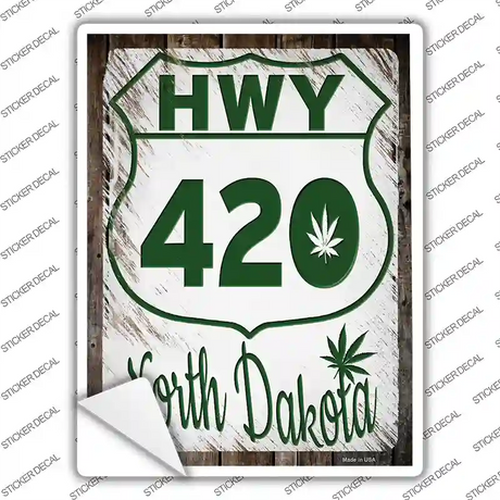 HWY 420 North Dakota Novelty Rectangle Sticker Decal