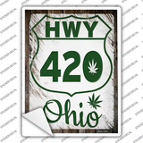 HWY 420 Ohio Novelty Rectangle Sticker Decal