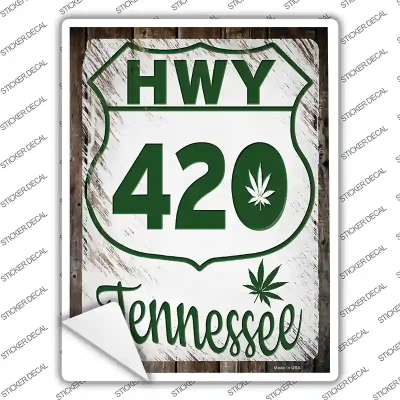 HWY 420 Tennessee Novelty Rectangle Sticker Decal