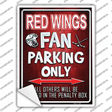 Red Wings Novelty Rectangle Sticker Decal