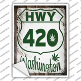 HWY 420 Washington Novelty Rectangle Sticker Decal