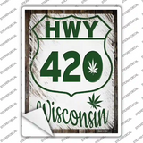 HWY 420 Wisconsin Novelty Rectangle Sticker Decal
