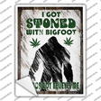 Stoned With Bigfoot Novelty Rectangle Sticker Decal