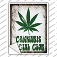 Cannabis Social Club Novelty Rectangle Sticker Decal