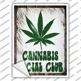 Cannabis Social Club Novelty Rectangle Sticker Decal