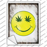 High Smiley Novelty Rectangle Sticker Decal