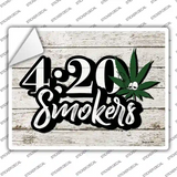 420 Smokers Novelty Rectangle Sticker Decal