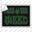 Free The Weed Novelty Rectangle Sticker Decal