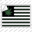 American Flag Weed Novelty Rectangle Sticker Decal