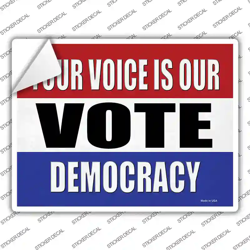 Vote Democracy Novelty Rectangle Sticker Decal