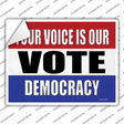 Vote Democracy Novelty Rectangle Sticker Decal