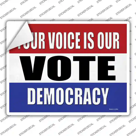 Vote Democracy Novelty Rectangle Sticker Decal