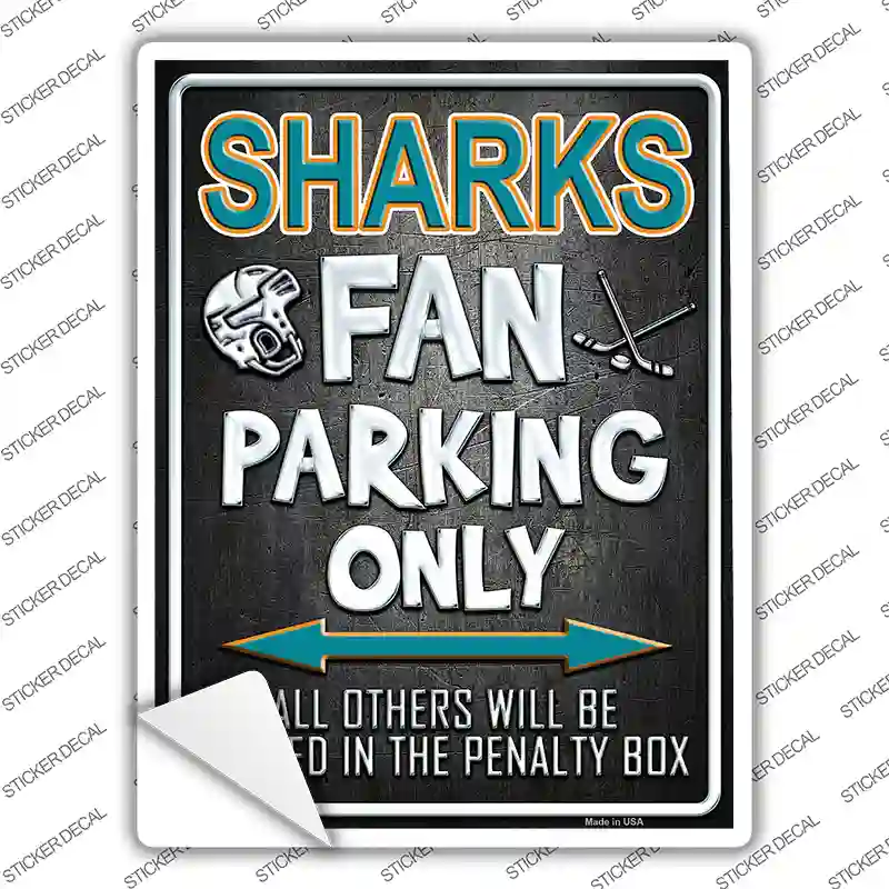 Sharks Novelty Rectangle Sticker Decal