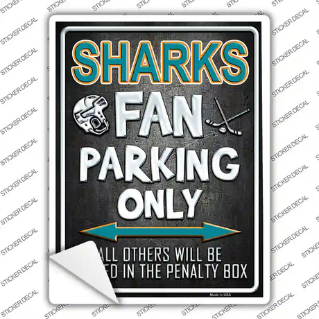Sharks Novelty Rectangle Sticker Decal