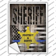 Sheriff Protect and Serve Novelty Rectangle Sticker Decal
