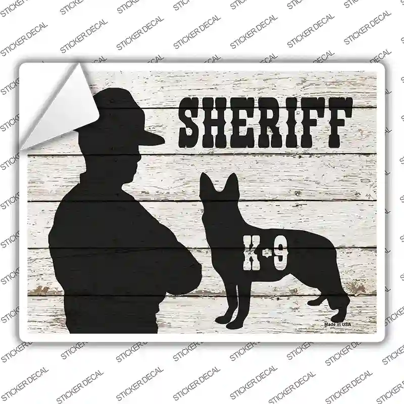 Sheriff K9 Novelty Rectangle Sticker Decal